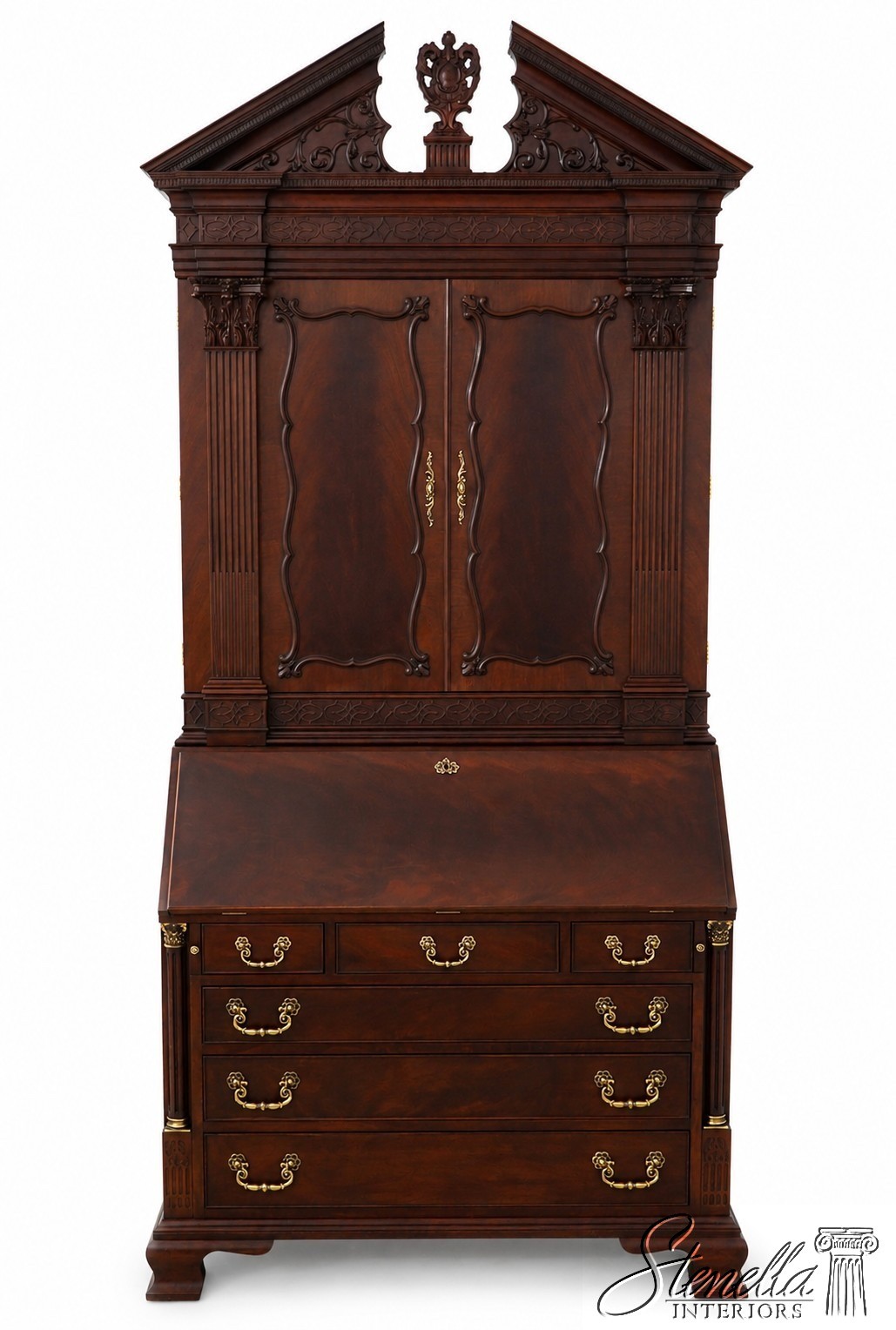 69378: HENKEL HARRIS Mahogany Large Document Secretary Desk