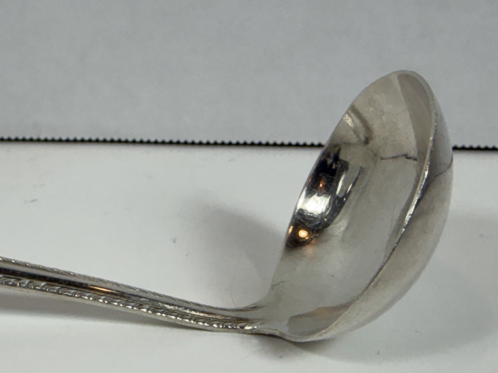 Antique Sterling Silver Cream Sauce Ladle Jam Berries No Mono 16 grams 4 Inches