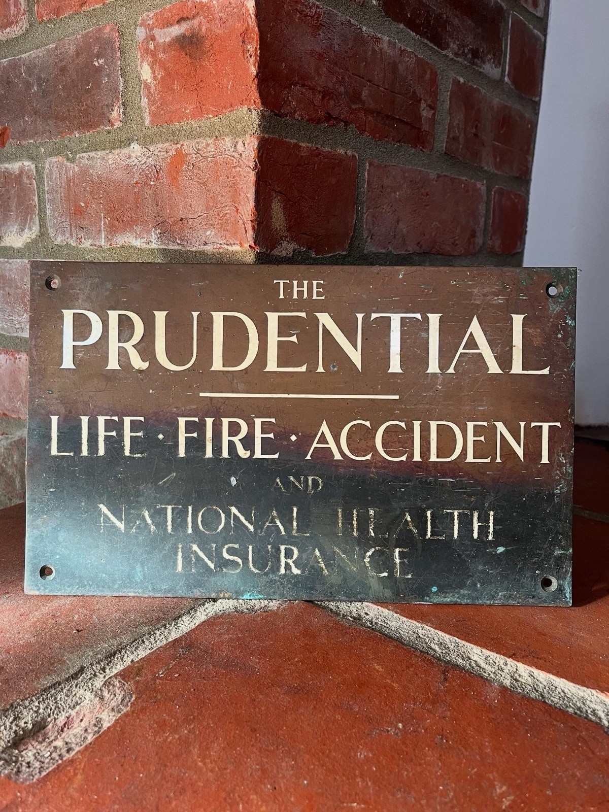 20th Century “THE PRUDENTIAL” Industrial/ Commercial Bronze Sign