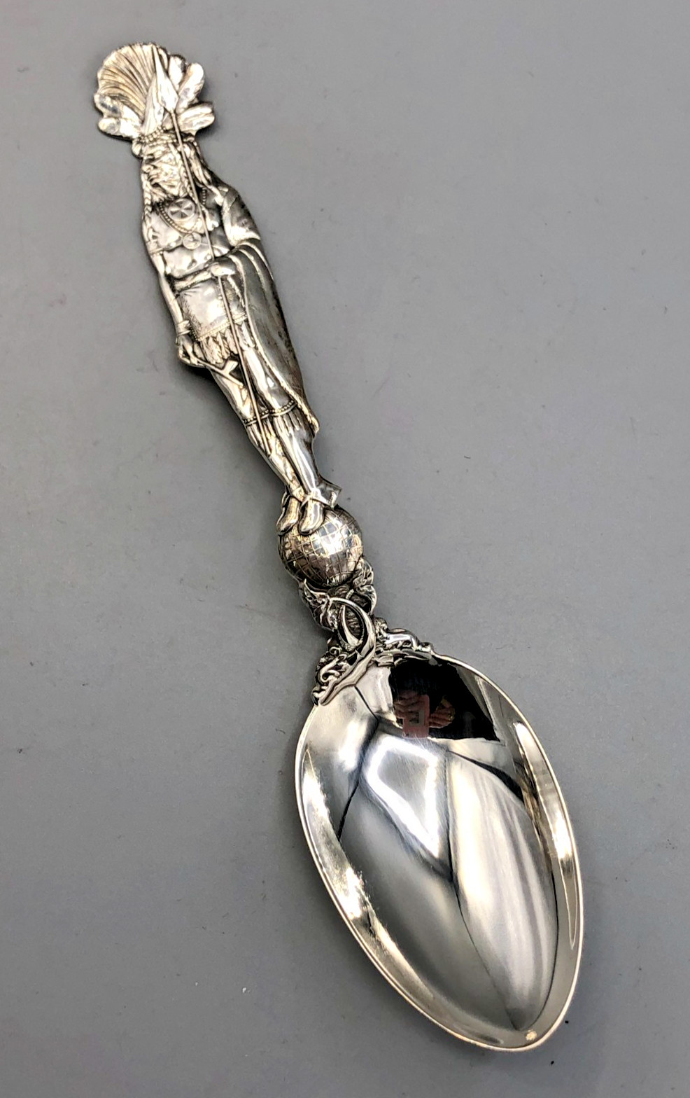 Sterling Silver “American Indian” collectible Spoons by George W. Shiebler, 6″