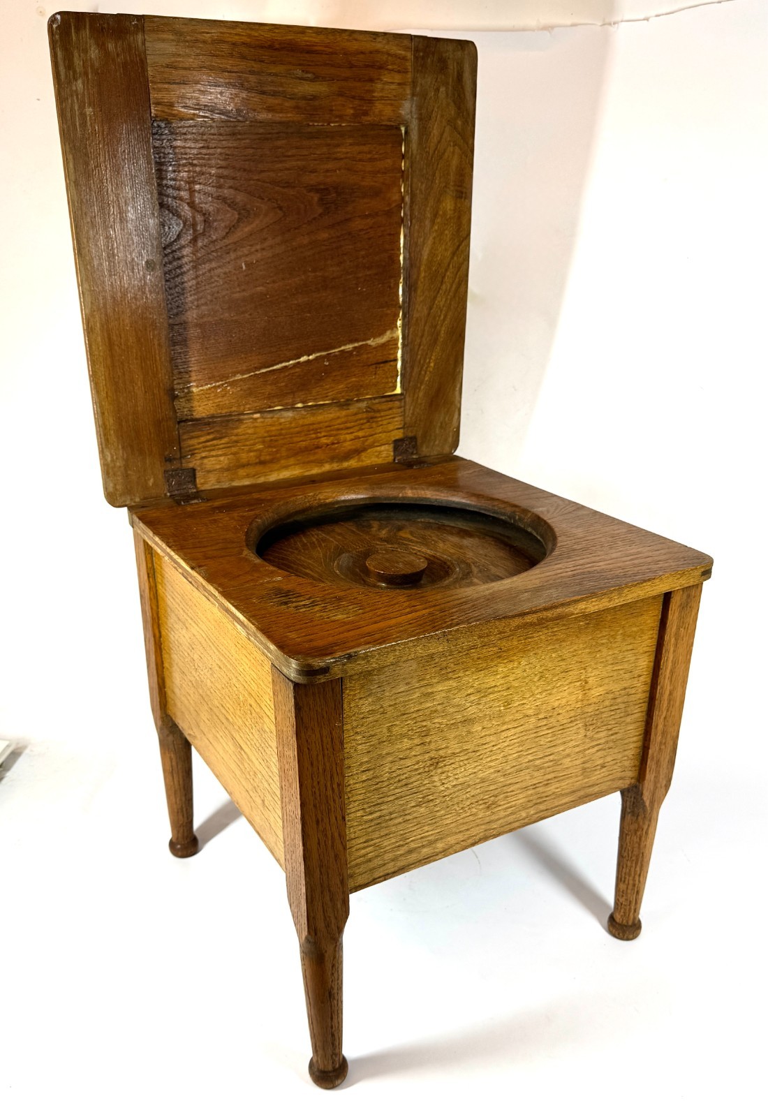 Antique Primitive Rustic Cabin Handmade Wood Night Commode Toilet NO BOWL
