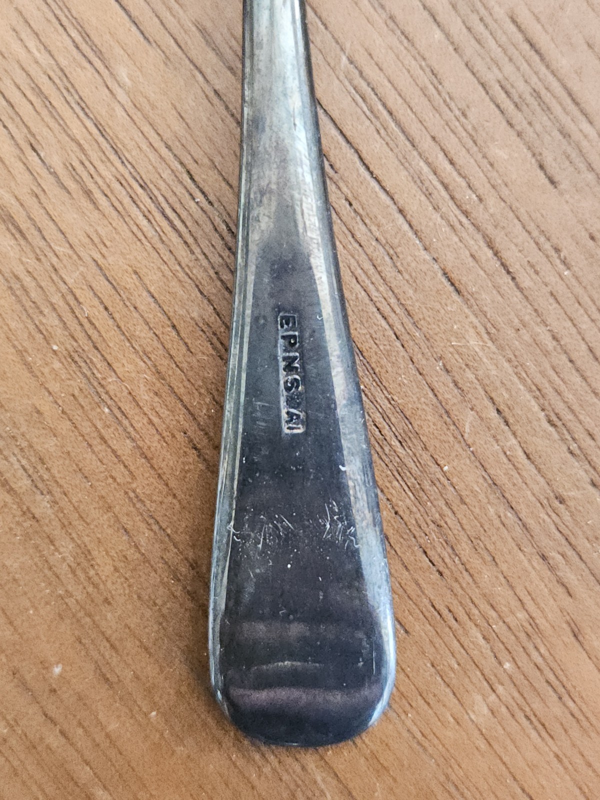 Vintage EPNS Sheffield England? Sugar Cube Spoon – 4 3/8” Tarnished Silverplate
