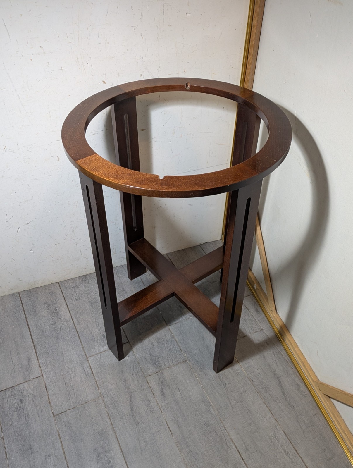 Replogle 16″ World Globe Floor Stand Cherry Wood Mission Base USA Brass 2000s