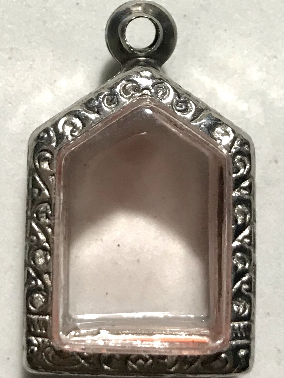 STAINLESS STEEL CASE/CASING AMULET PHRA LP THAI BUDDHA PENDANT C2083 h2.4 w1.8cm
