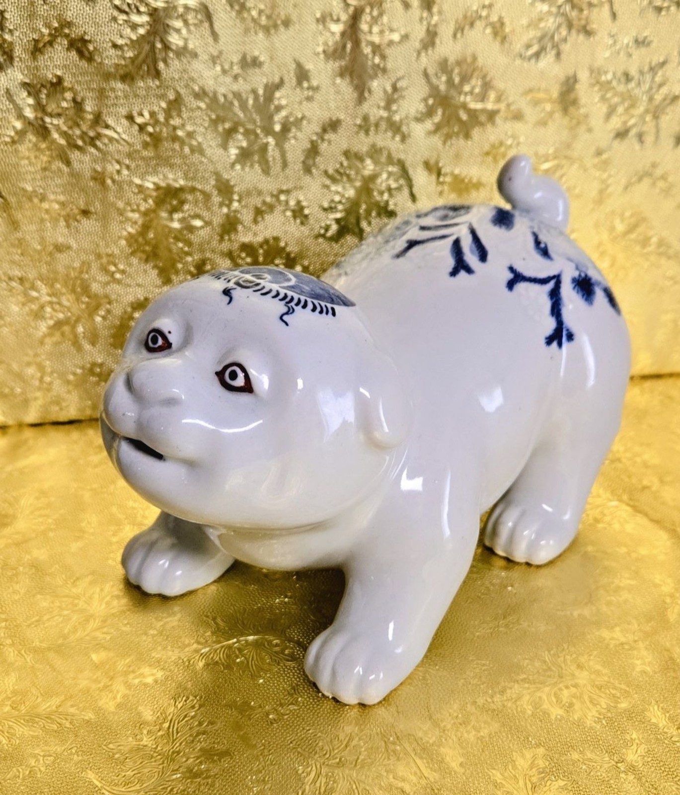 Japanese 19th Cent Hirado Porcelain Sometsuke Suiteki Water Dropper Repro