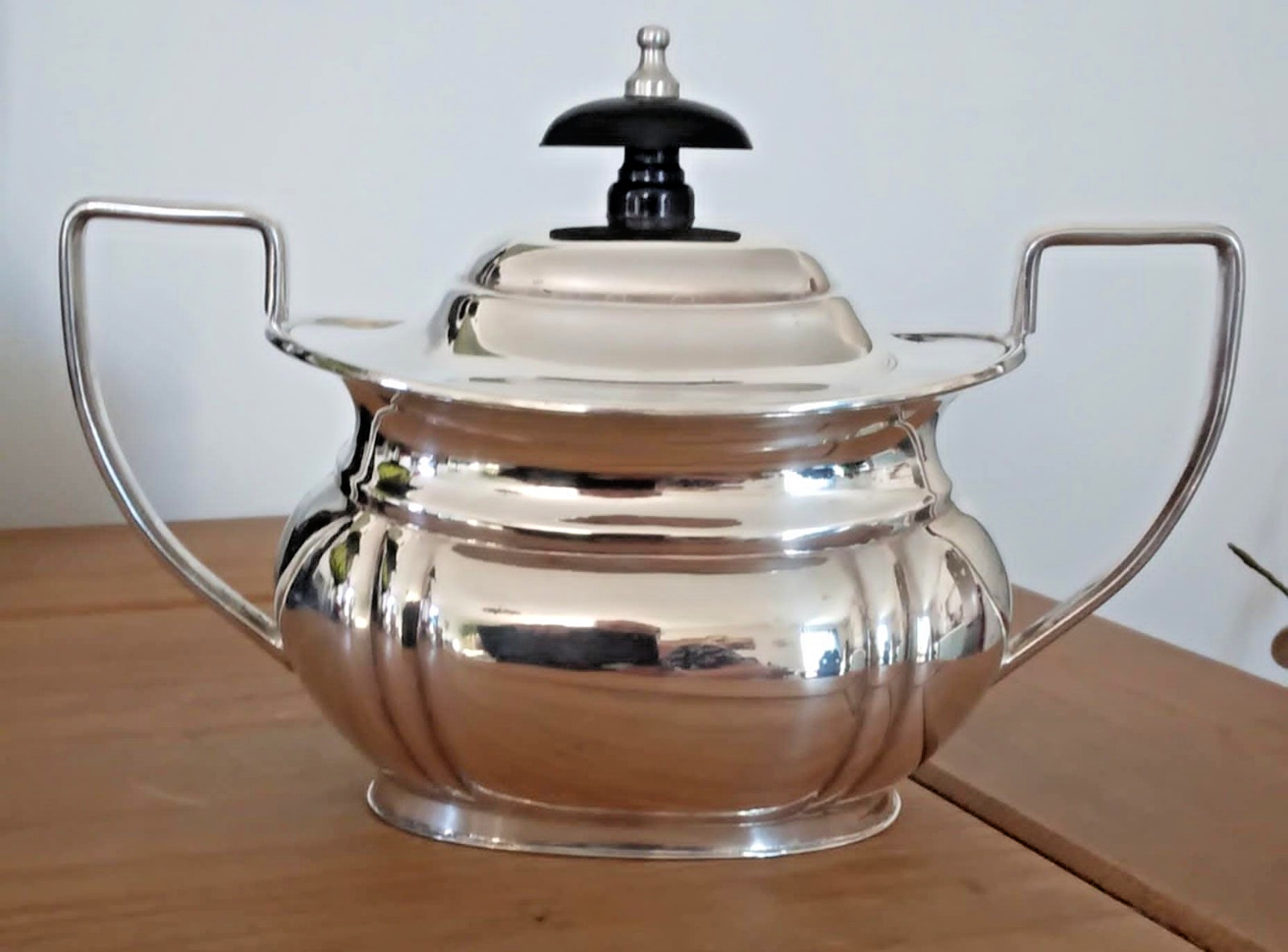 Antique “Philip Ashberry & Sons” of Sheffield – Art Deco Silver Plate Sugar Bowl