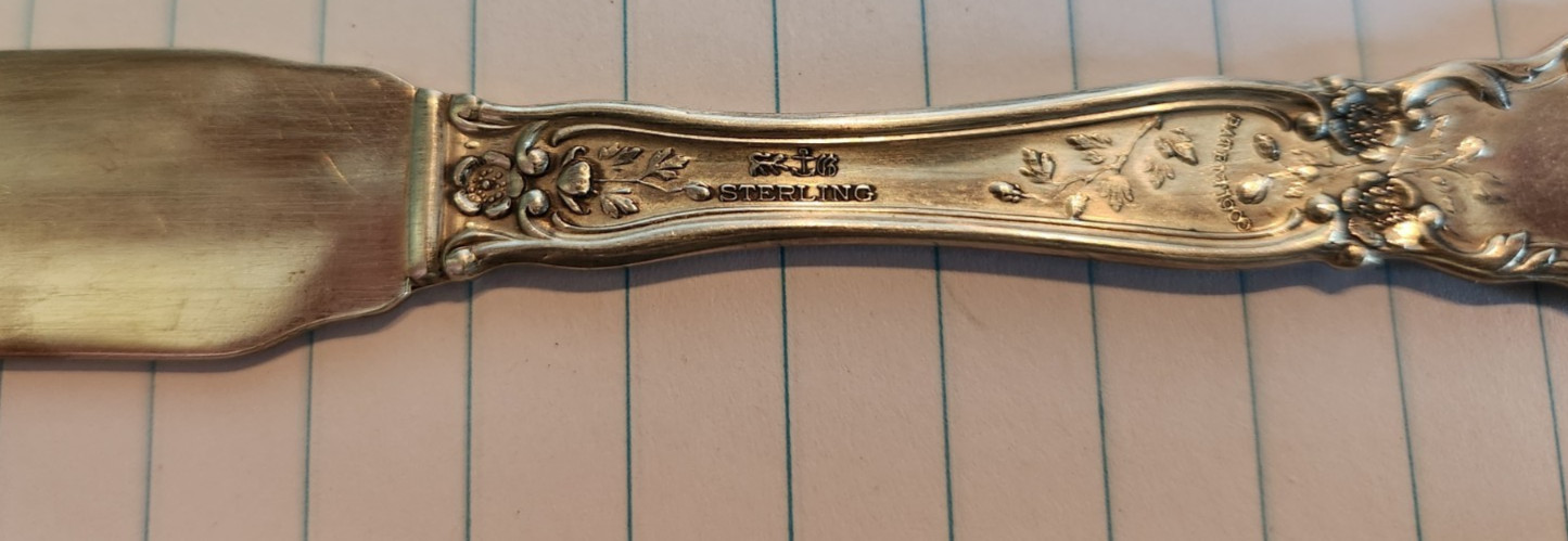 Antique Gorham Buttercup Sterling Silver Butter Spreaders (2) Lion Anchor G 55g