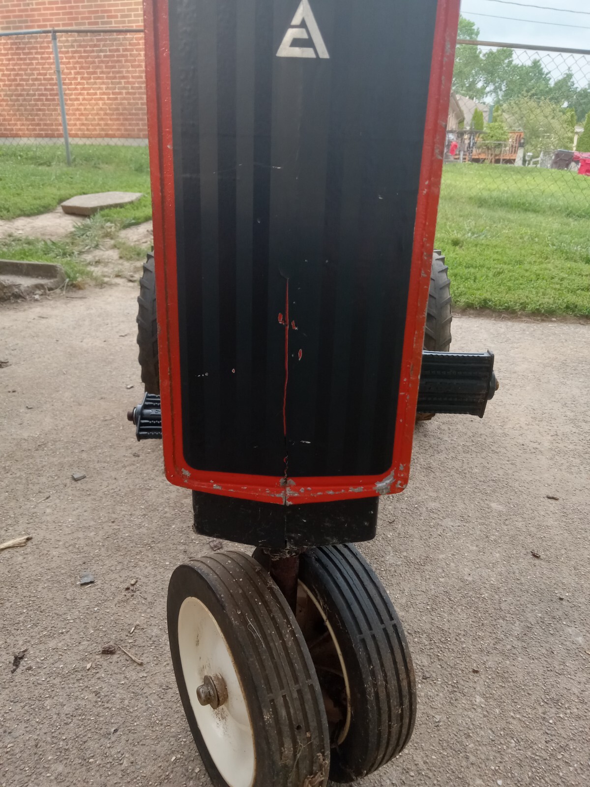8070 Allis-Chalmers orange and black metal tractor