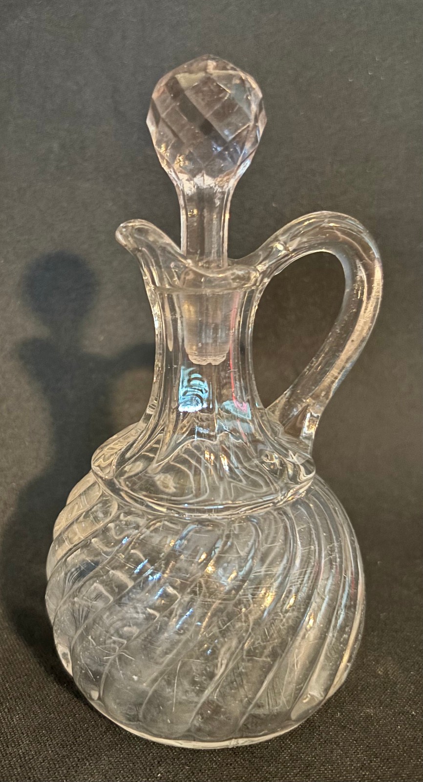 EAPG Antique Pattern RAY CRUET Ball & Swirl McKee & Brothers Glass 1893