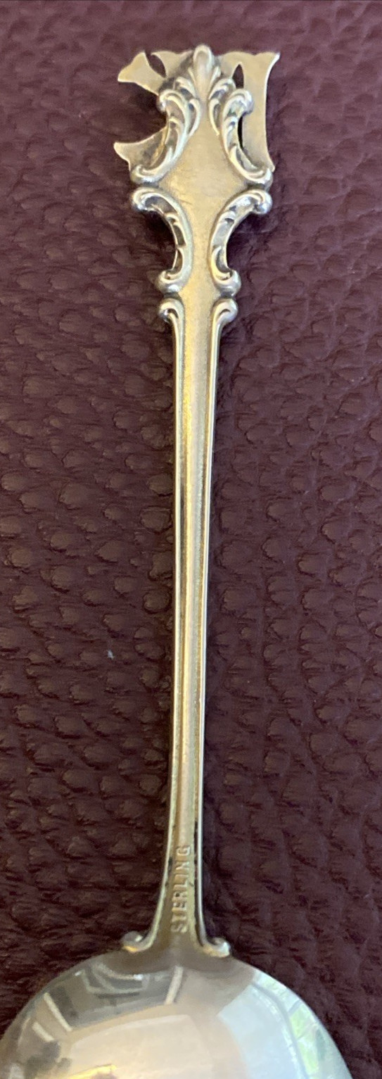 Dated 1903! United Kingdom “UK” England 4.25″ Enamel Sterling Souvenir Spoon 13g