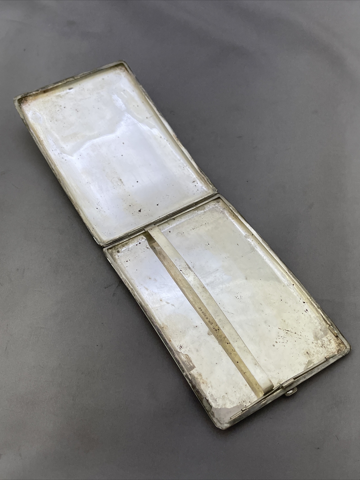 Vintage Sterling Silver Oriental Cigarette Case 132g Z334