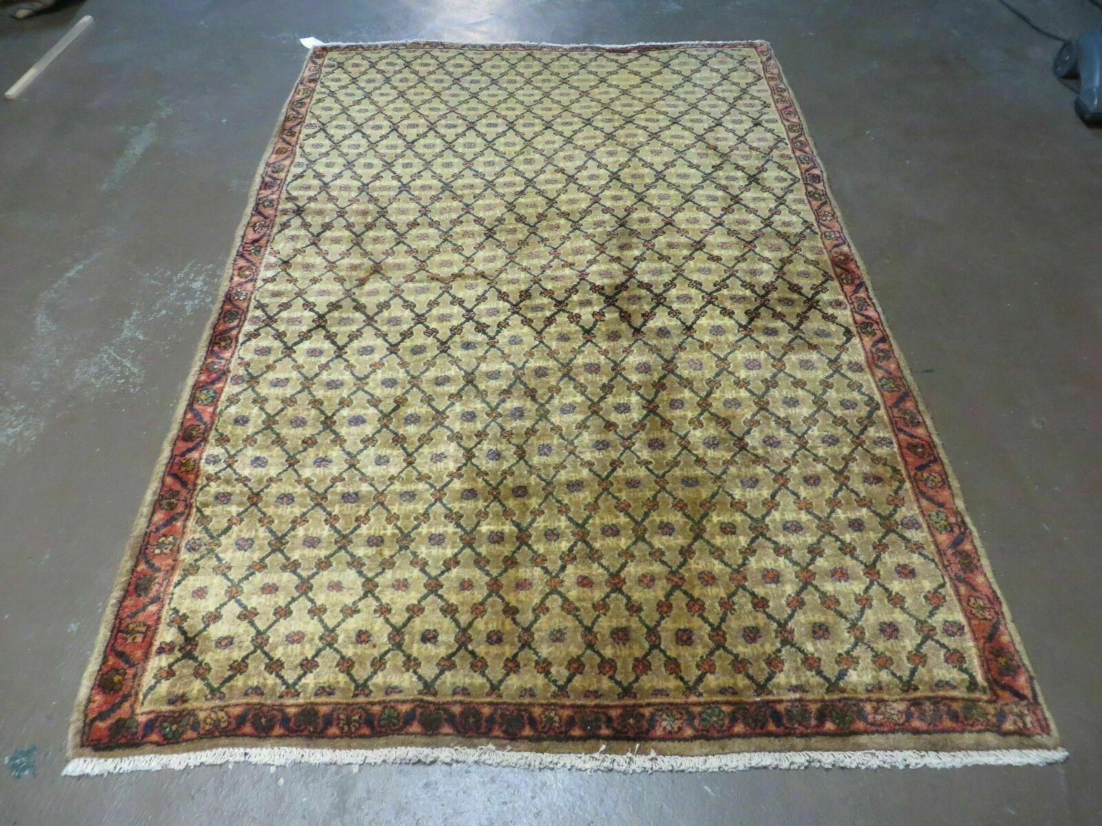 4′ X 6′ Handmade Indian Allover Wool Rug Camel Hair Color #119
