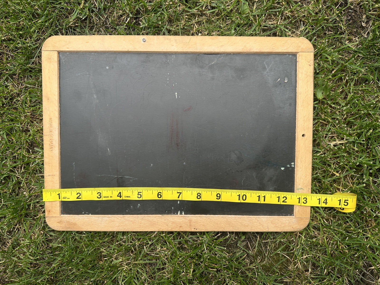 Vintage Country School House Slate Board – Made In Germany – 13 1/2″ x 9 3/4″