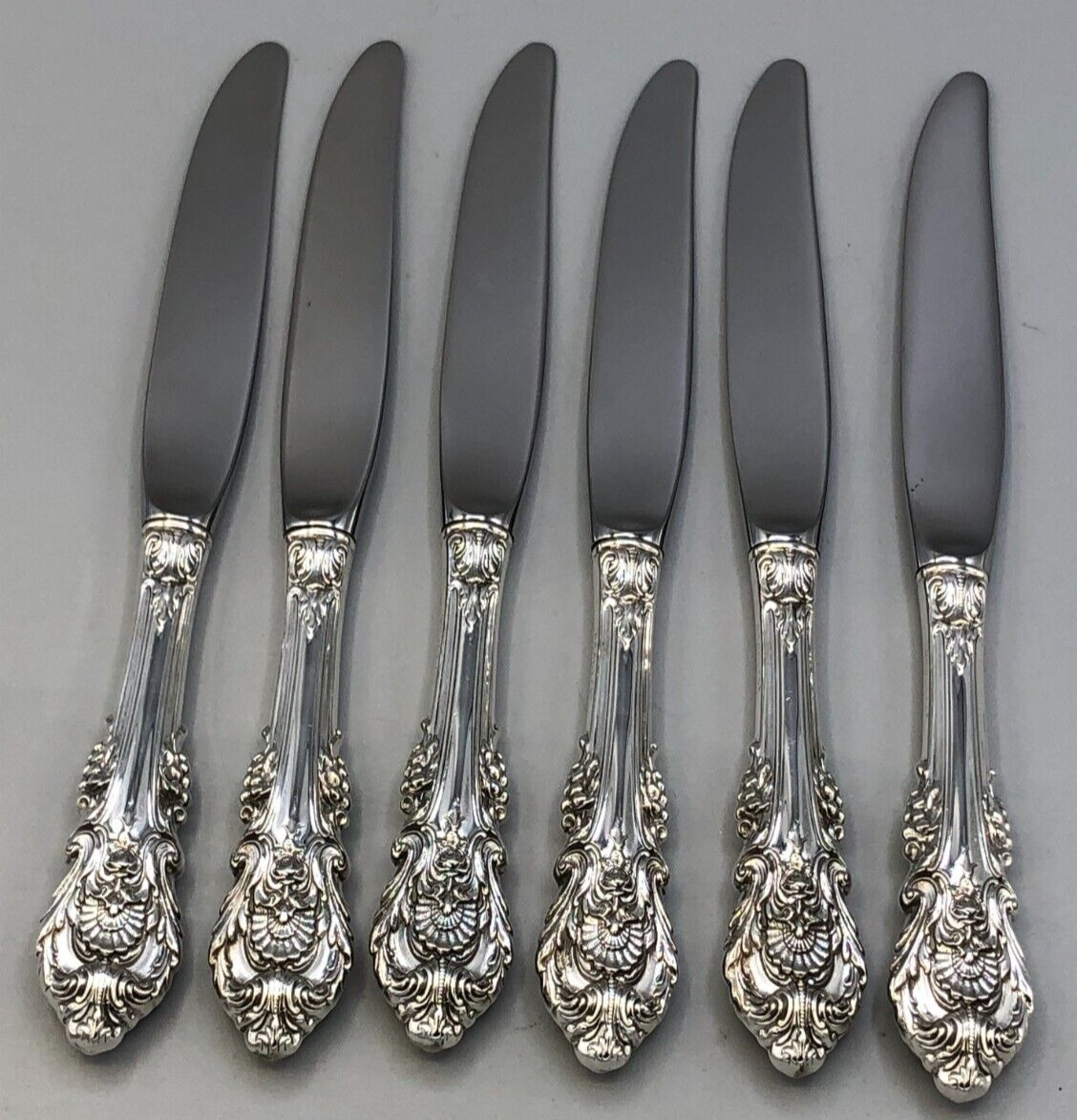 Sir Christopher by Wallace Sterling set of 6 Breakfast or Dessert Knives 7 1/8″