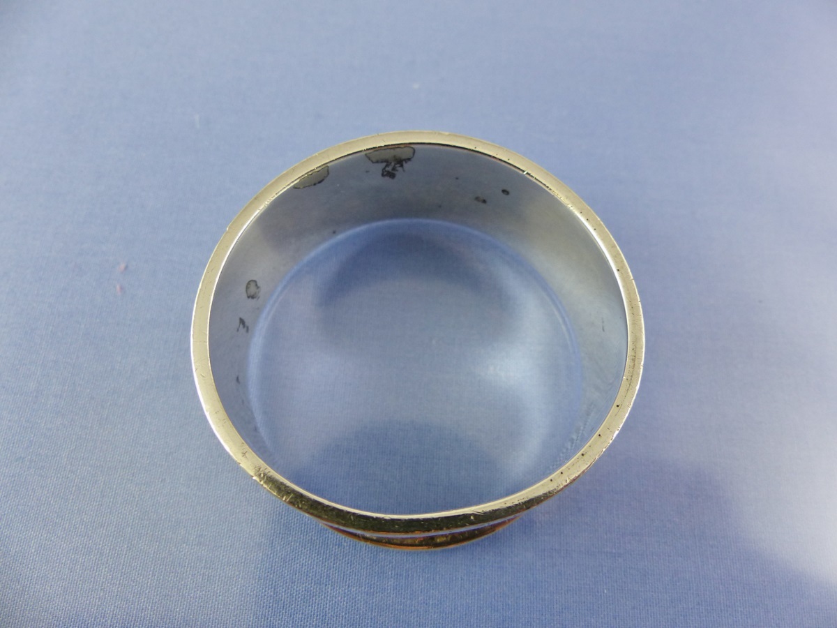 SCROLL BORDER PLAIN STERLING NAPKIN RING BY BIRKS RODEN BROS MFG “KLH”