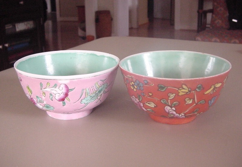 CHINESE PORCELAIN BOWLS CUPS 1900-1950 – Marked CHINA
