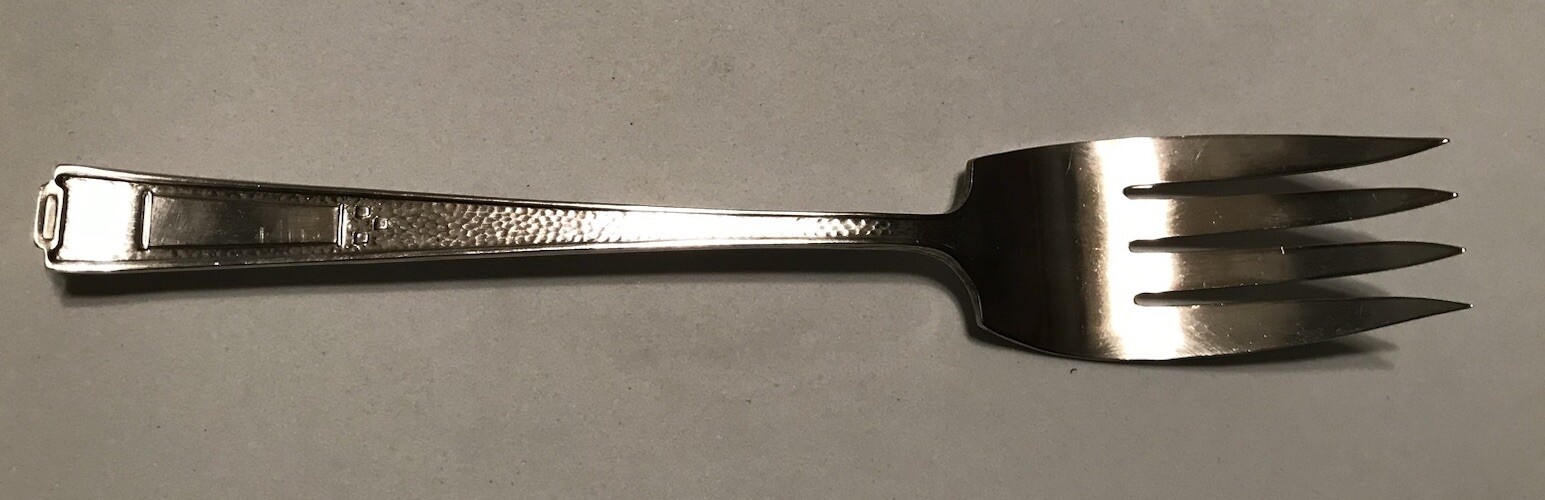 Vtg Monroe Silver Co. 8 1/2” Silver Plated Serving Fork