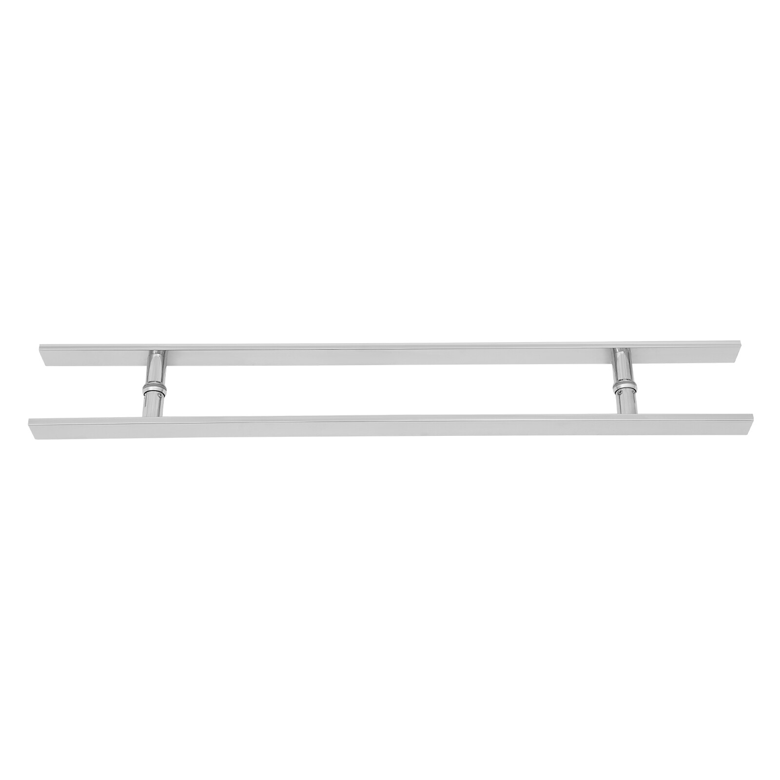 Pair Stainless Steel Push-Pull Barn Door Handles 89.5 × 4.06 cm Modern Silver