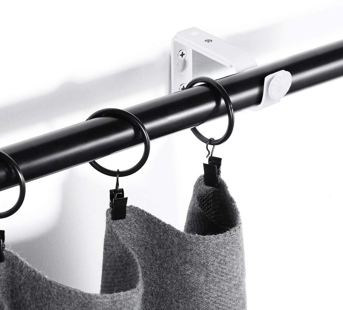 White Adjustable Curtain Rod Brackets 10 Pack Drapery Bracket for