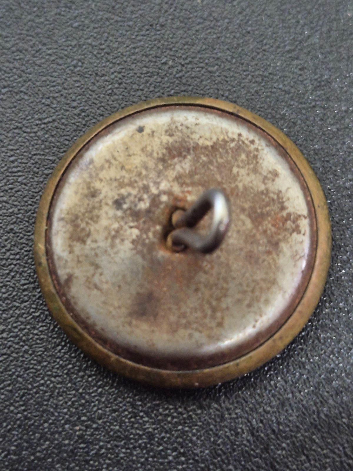 Antique Rip-Proof Brass Workwear Button 11/16th Inch Wobble Back