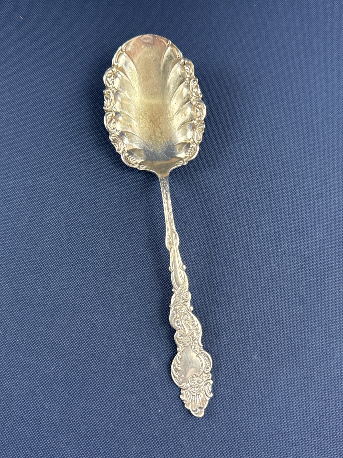 Antique Victorian Rogers & Bros silverplated berry/serving spoon COLUMBIA c.1893
