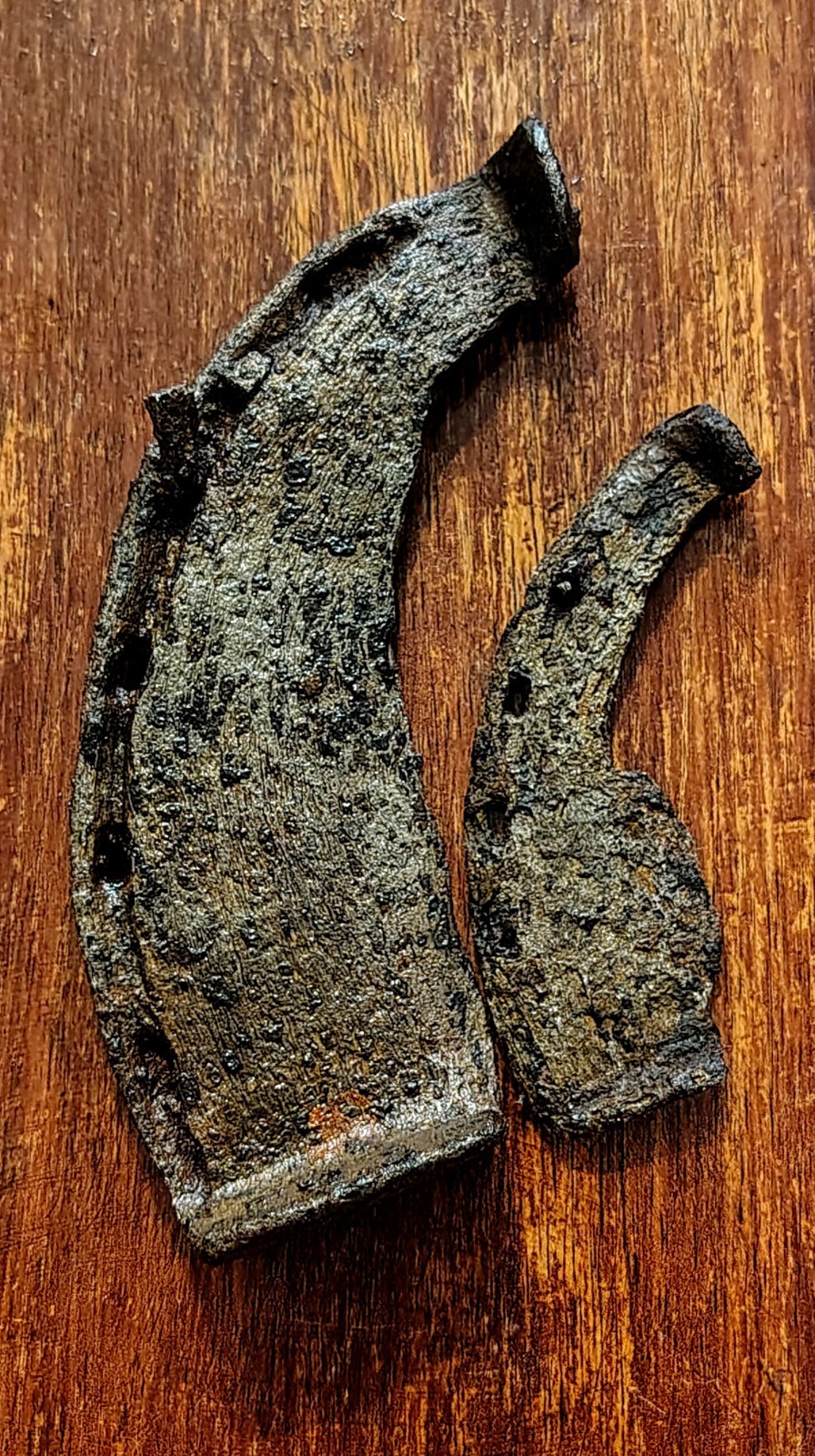 **Extra-Large & Extra small 1800’s primitive wrought iron ox shoes. Antique.
