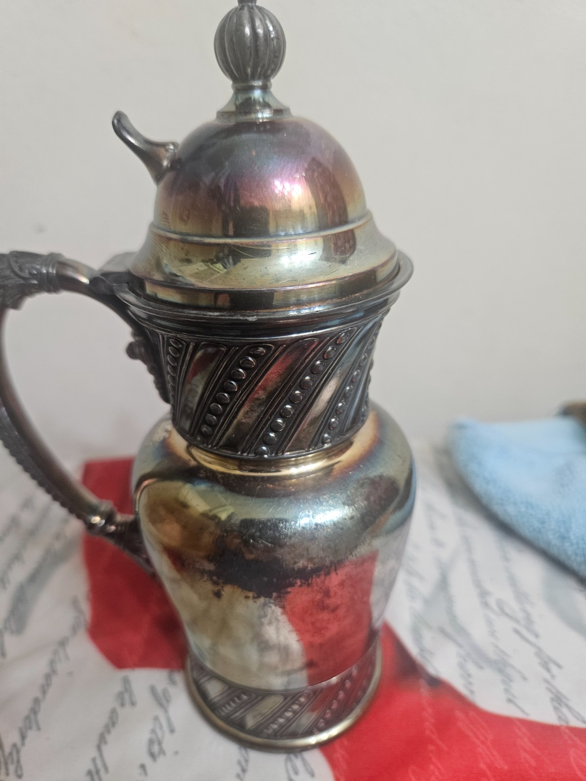 Antique James W Tufts Boston Quadruple Plate Aesthetic Movement Syrup Pitcher