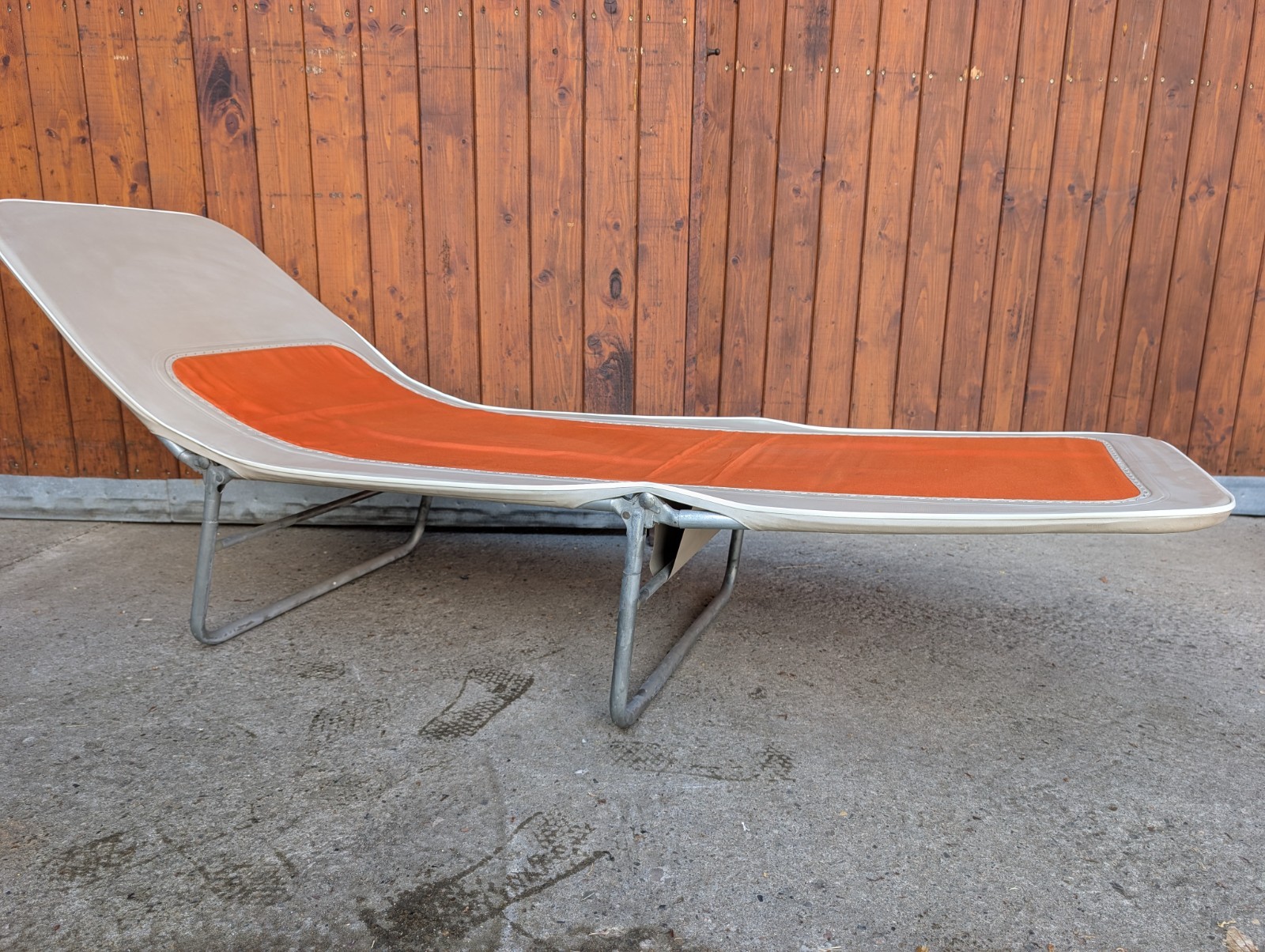 Space Age Design Orange Folding Lounge Chair Camping Bulli 60s Retro