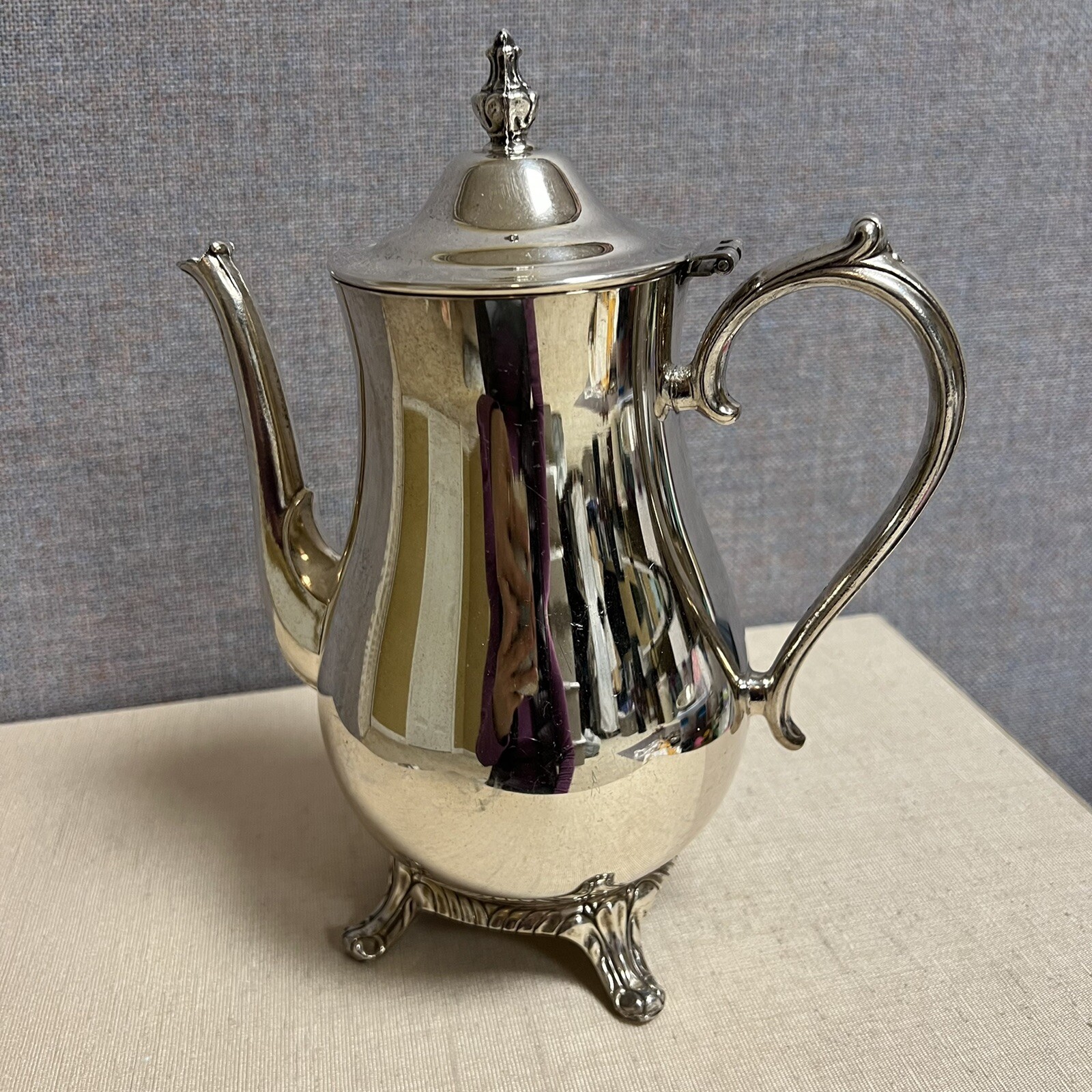 Vintage I.S. CO. Silver Plated Coffee/Tea Pot Pitcher 9.5”