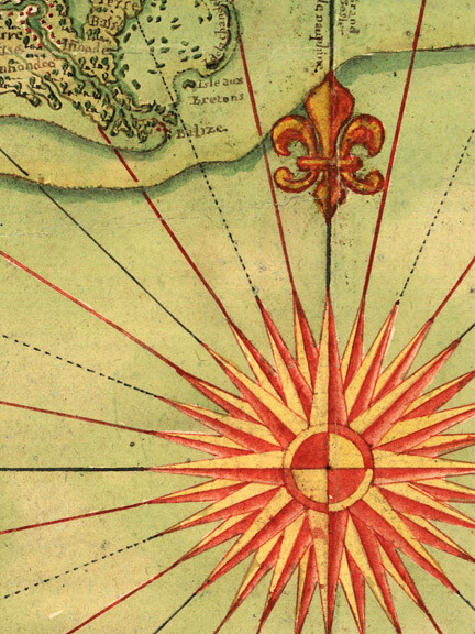 1747 Map of the Gulf Coast – Louisiana to Florida – 20×24