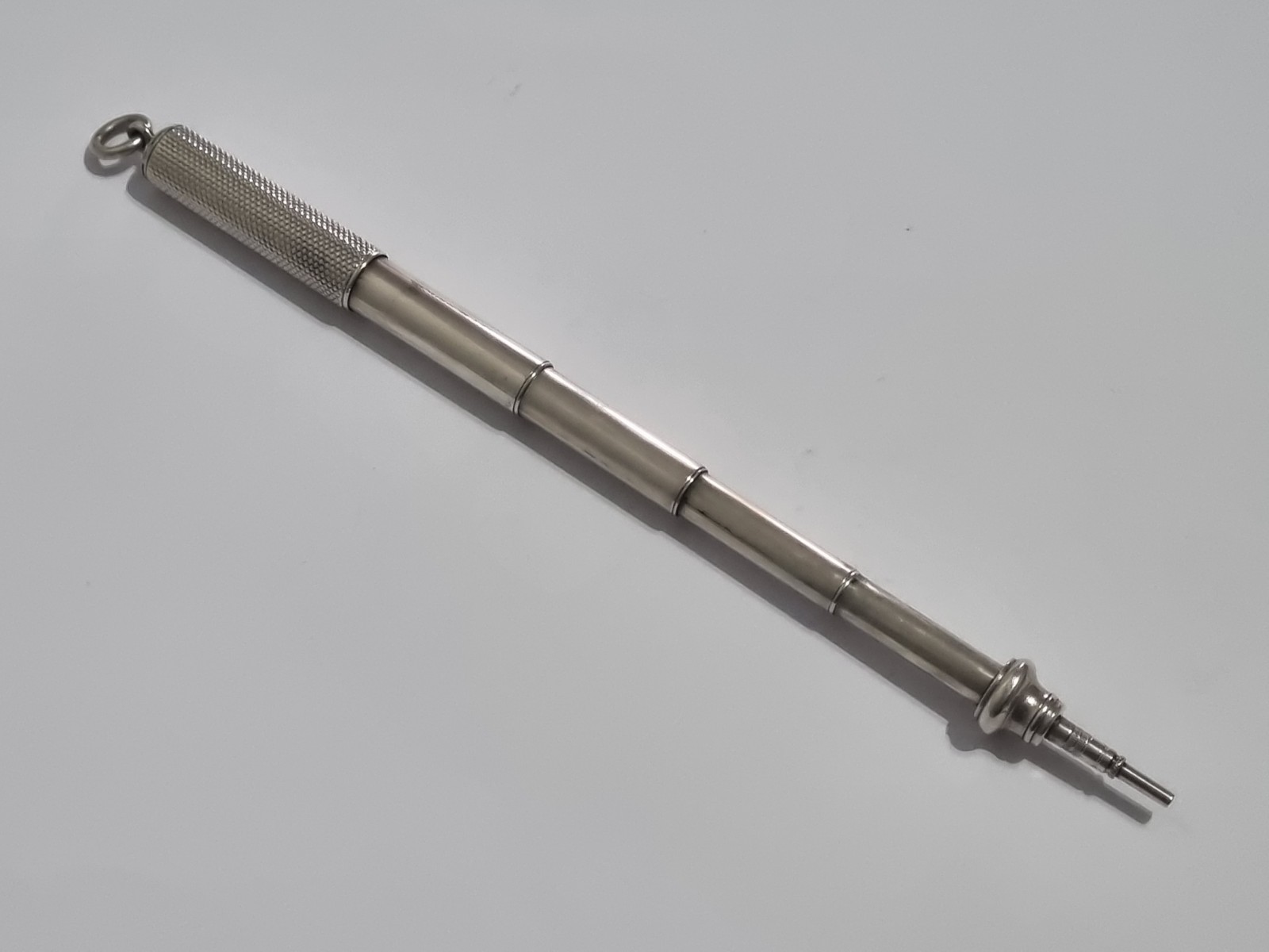 RARE Sampson Mordan Victorian Sterling Silver 4 Draw Telescopic Pencil c1880