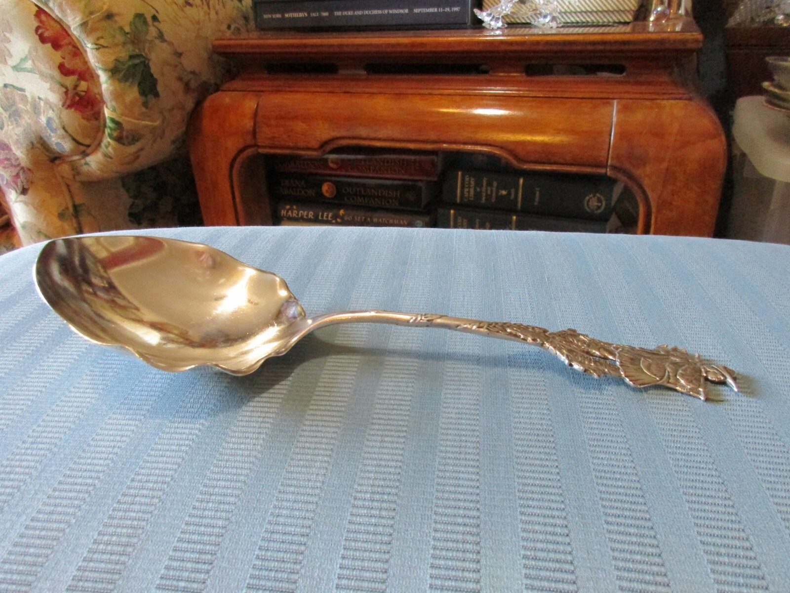GORHAM NUREMBERG Serving SPOON Hunter STAG Bird STERLING SILVER .925 Hunting MAN