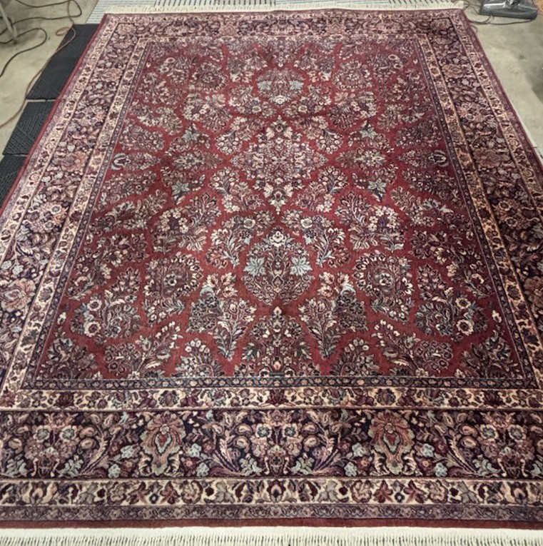 Authentic 8.8 x 10 Vintage Karastan Red Sarouk Rug #785