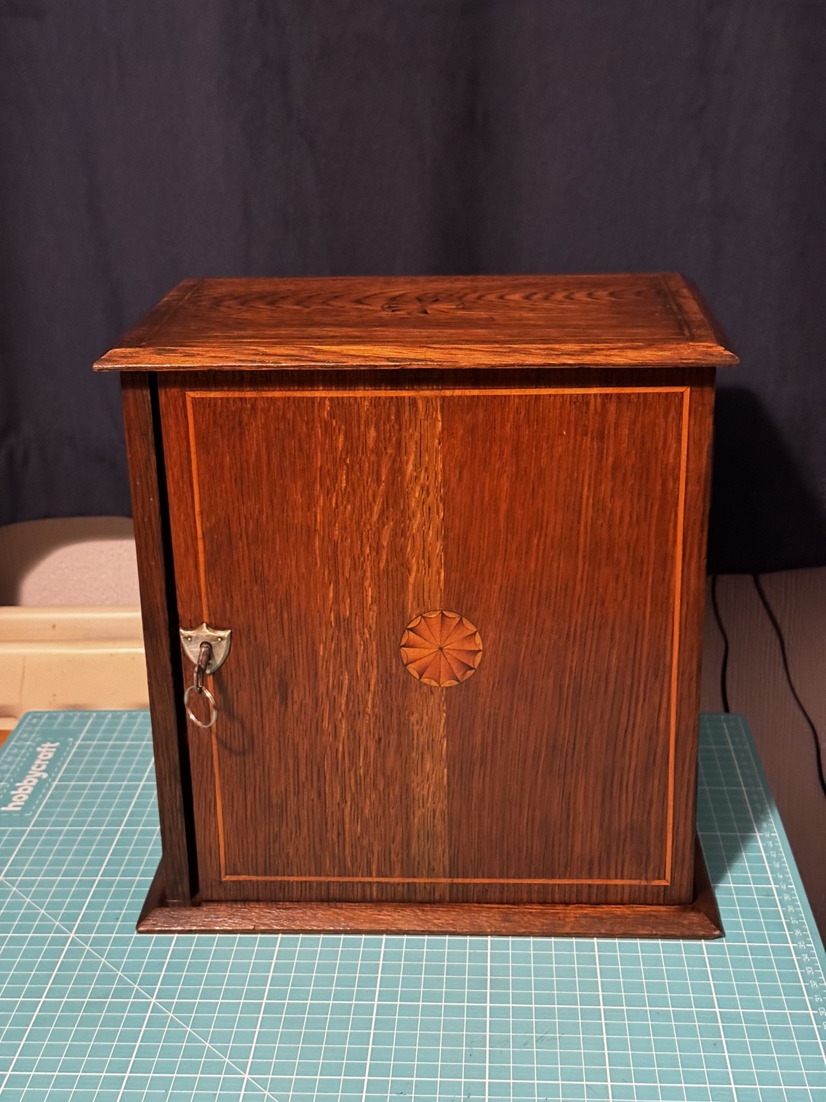Antique Oak Smokers Cabinet Victorian Period Circa 1890