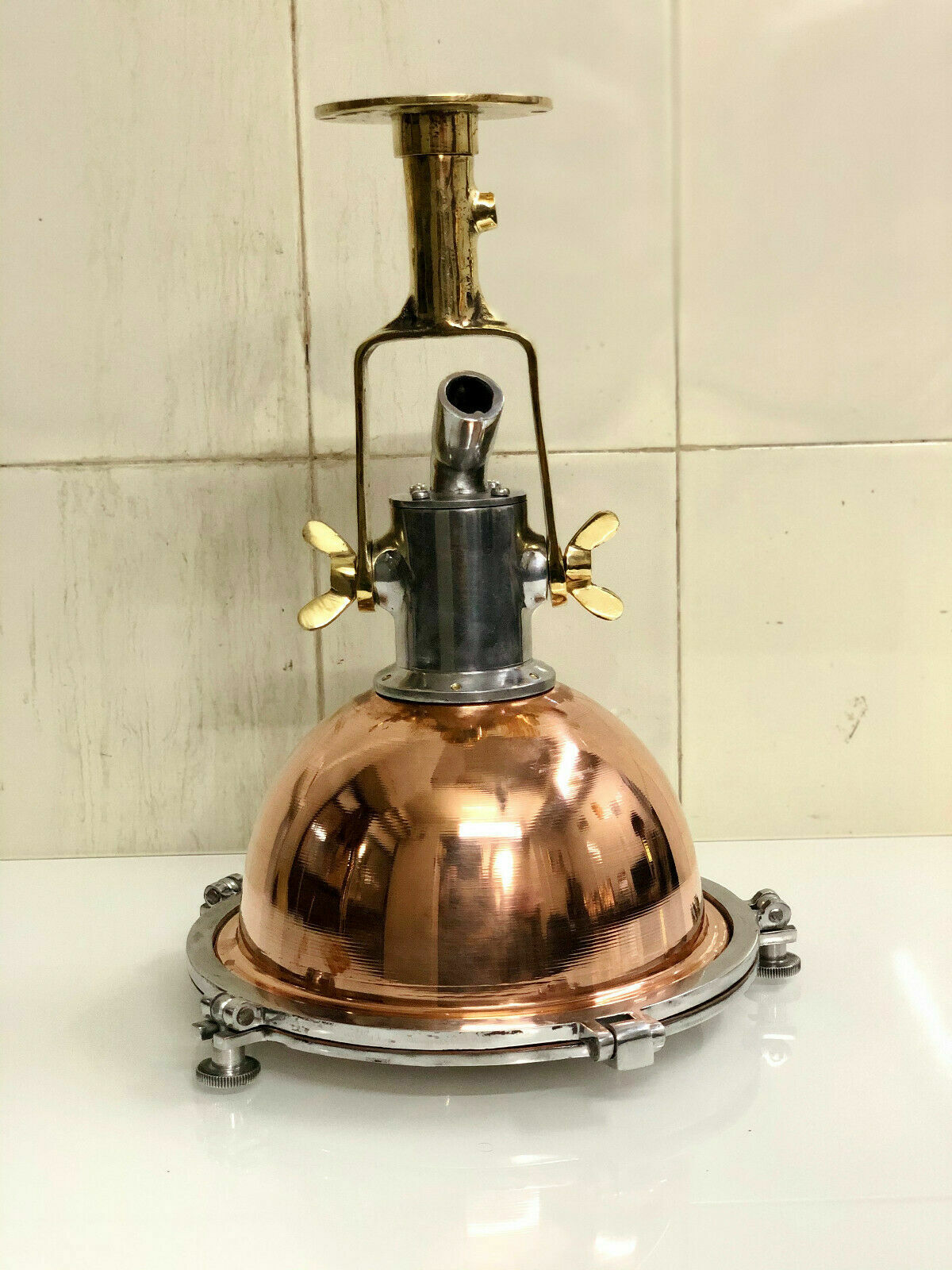 Nautical New Aluminum Brass & Copper Smooth Cargo Pendant ship Ceiling Light