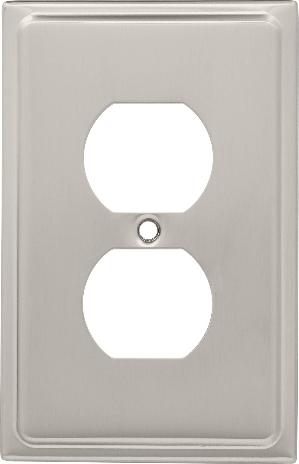 Liberty Hardware 126362 Country Fair Single Duplex Wall Single, Satin Nickel