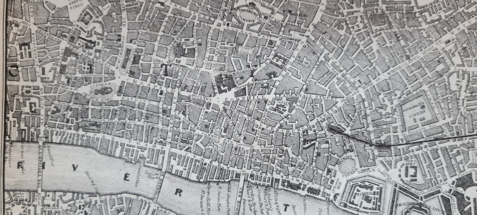 Antique 1850 map – Eastern London – C. Knight – Hackney – Docks – Bow – Stepney