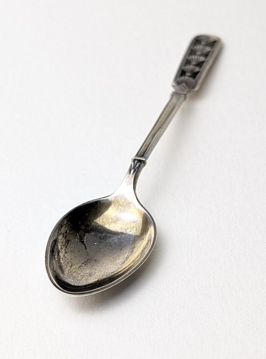 Vintage David Andersen Norway Sterling Silver Enamel Demitasse Spoon Deco