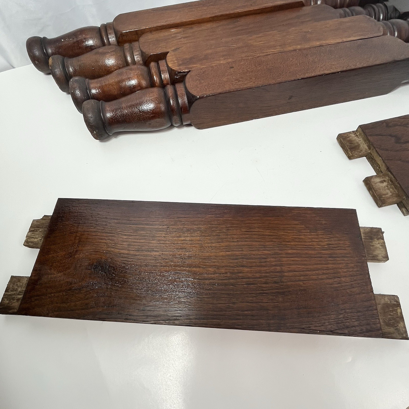 Vintage Handmade Reclaimed Turned Wood 26.5×2.25×2 Straight Furniture Table Legs