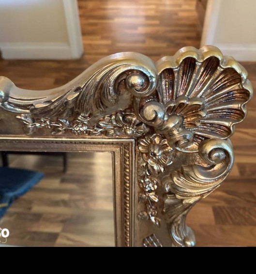 Massive Antique Gold Mirror