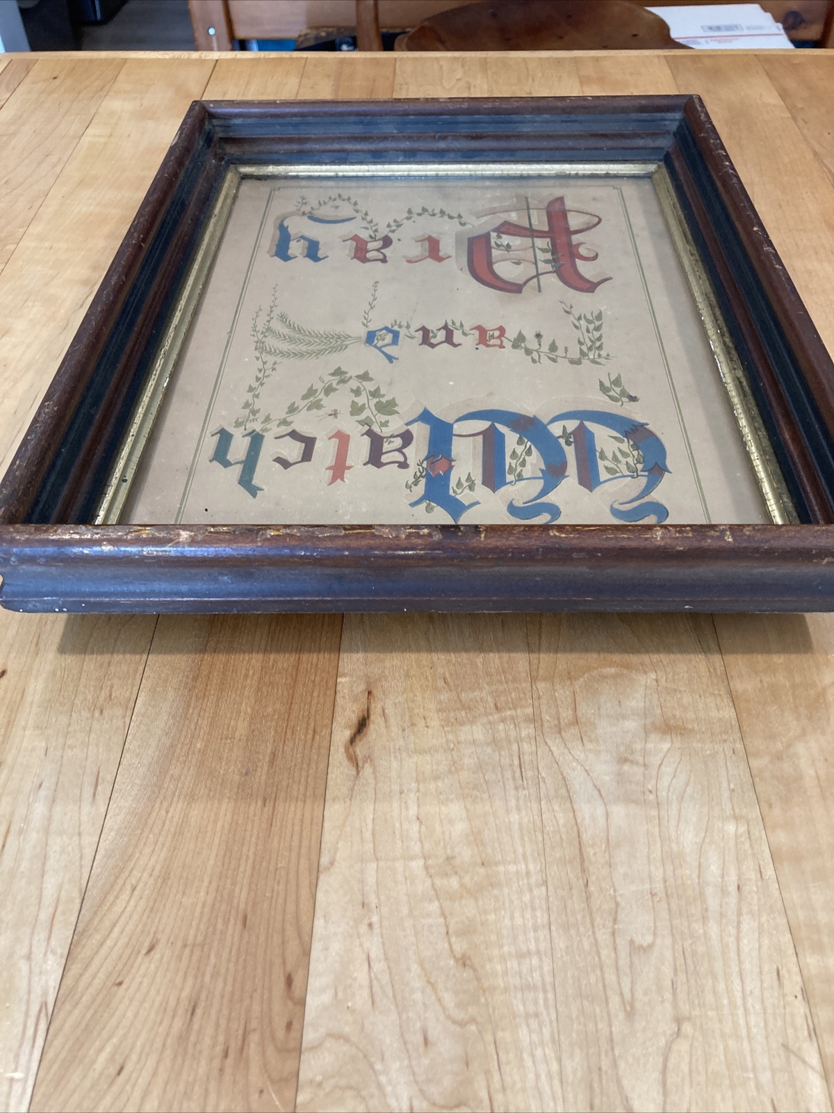 Antique framed print