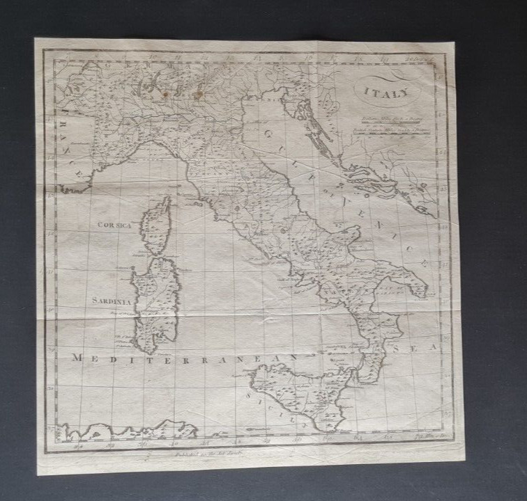 Antique (1816) map – Italy – General Gazetteer