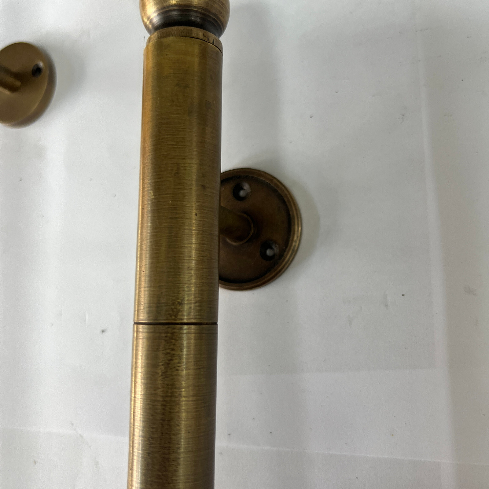 12″ large DOOR handle pull solid SPUN hollow brass RAIL aged old style 30 cm ROD
