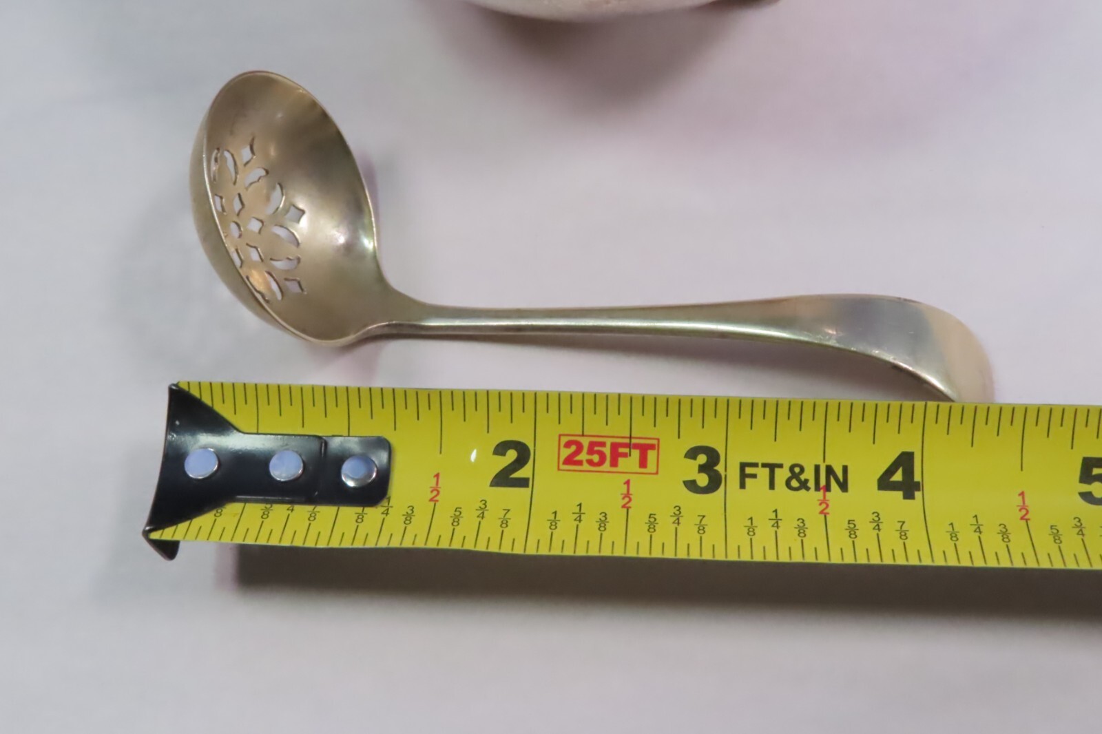 Antique Robert Pringle Silver Plate Sugar Bowl w/ Hanging EPNS Spoon 6″ Tall