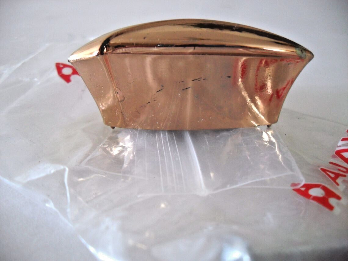 Vintage Nos Copper Drawer Knob 1/2″x2-1/8″ Eye Shaped Cabinet Pull Ajax