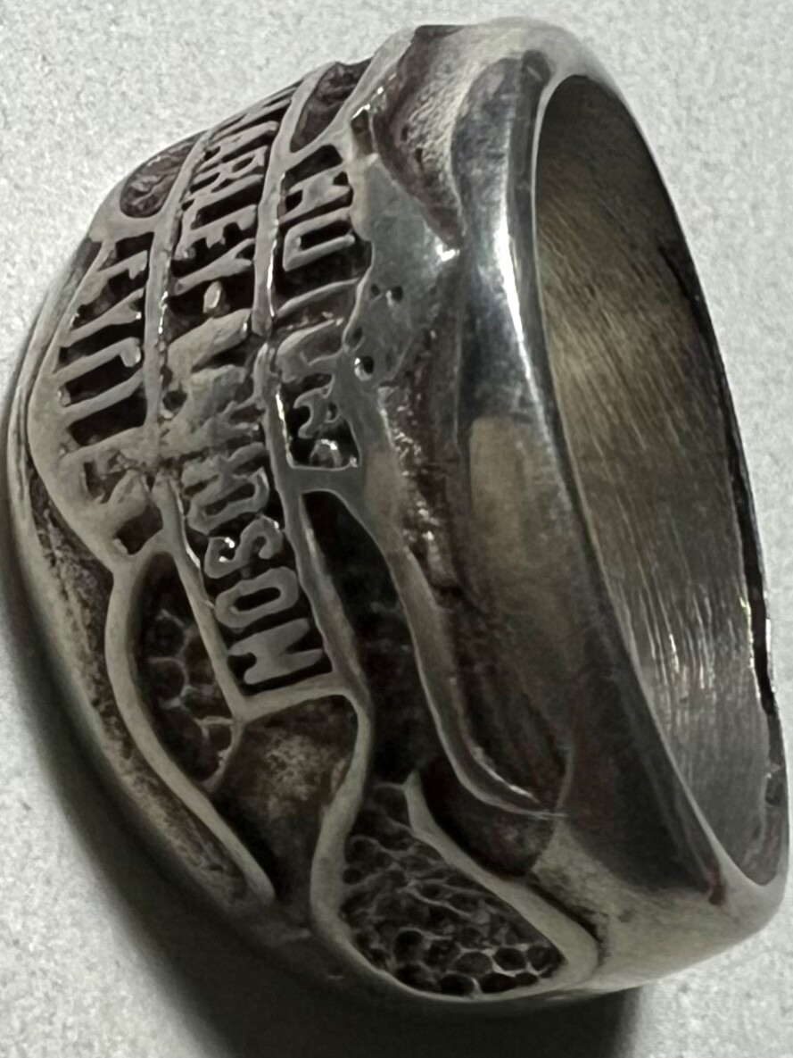 HARLEY DAVIDSON RING VINTAGE STYLE RARE OLD THAI AMULET PENDANT MAGIC ANCIENT#1