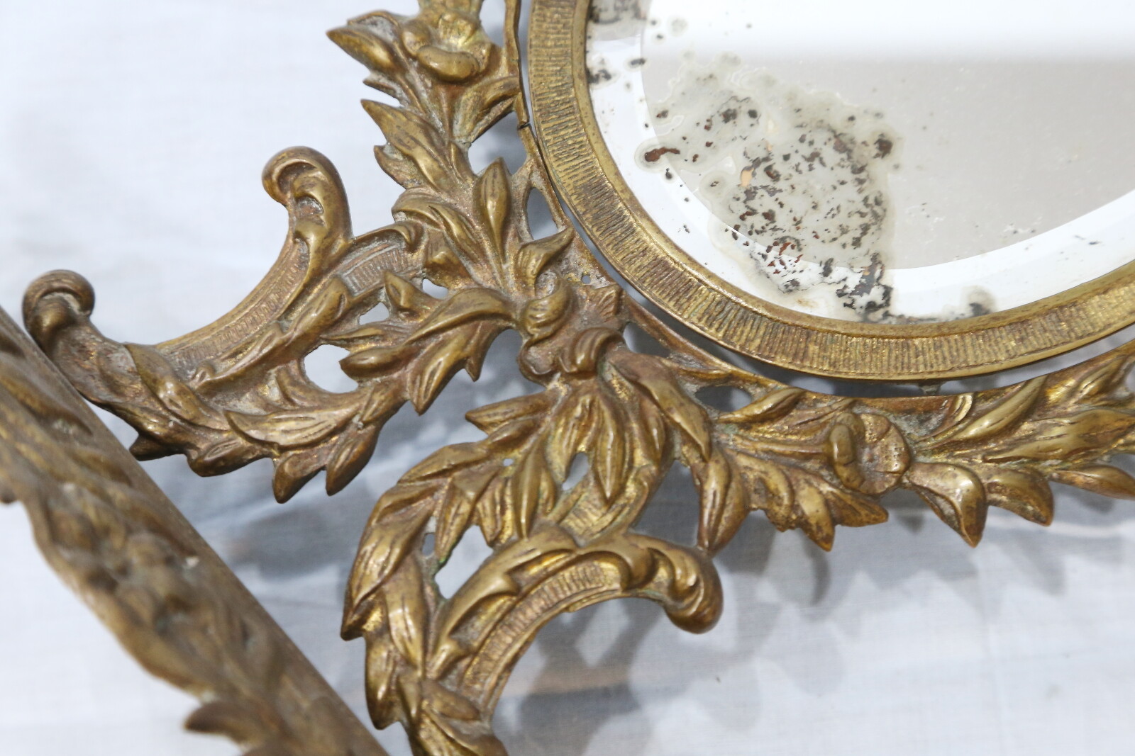 Mirror Dressing Table Bronze Brass Golden Liberty Mercury Ground