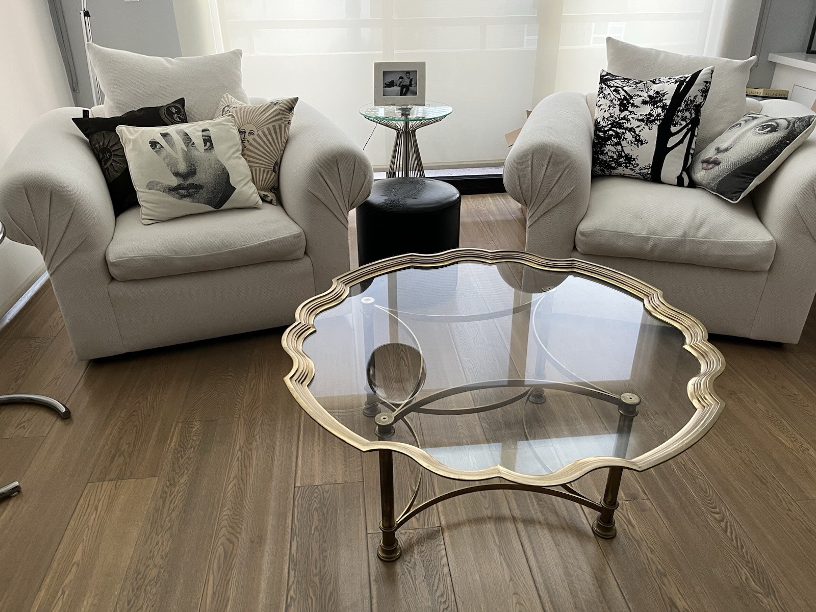 Baker Furniture Brass Coffee Table MCM Hollywood Regency Chinoiserie