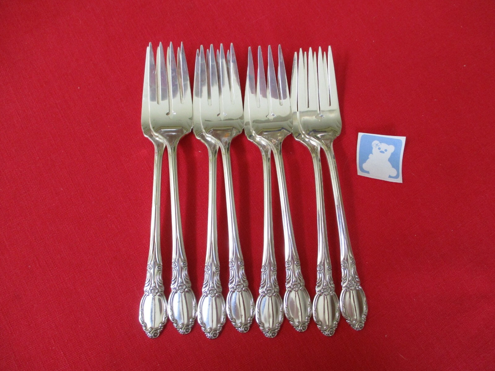 (8) Rogers Oneida Silverplate Salad Forks, 1957 Park Lane #9