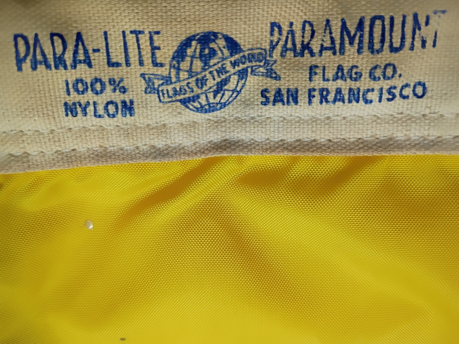 Vintage 1979 PARA-LITE PARAMOUNT FLAG CO RAINBOW PRIDE FLAG LGBT 3X5″ NYLON GAY